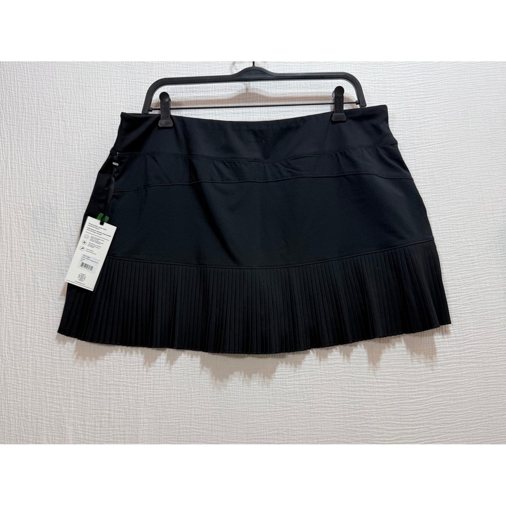 Mondetta Drop Waist Pleated Skort Womens XL Black Performance Skirt Preppy - Picture 2 of 10